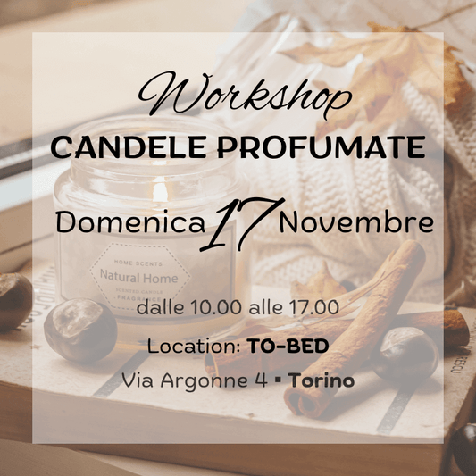 Corso per realizzare candele profumate in cera di soia a Torino, domenica 17 Novembre. ToBed